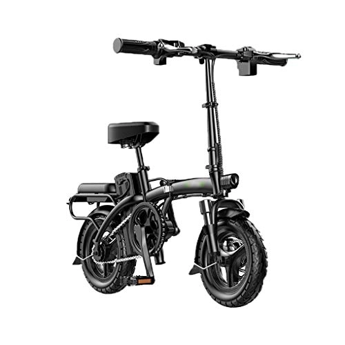 Electric Bike : WY Folding Electric Bike, Small Electric Bicycle For Adults, 14" Electric Bicycle / Commute Ebike Travel Distance 30-140 Km, 48V Battery, 3 Speed Transmission Gears
