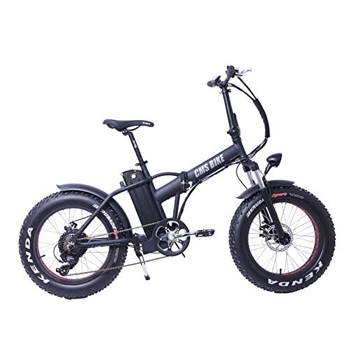 Electric Bike : WYX Electric Folding Bikes, Fat Tire Crouser Bicycle with 500W Motor And Removable 48V 12AH Hight Quality Lithium Battery E Bike Off Road Dirt Bike