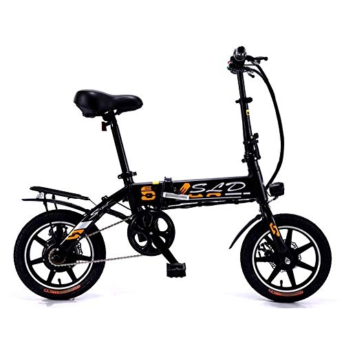 Electric Bike : WYX Folding Ebike, 350W Aluminum Electric Bicycle with Pedal for Adults And Teens, 14In Electric Bike with 36V / 8AH Lithium-Ion Battery, a