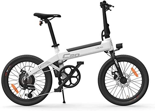 Electric Bike : WZ Electric Bike, Folding Electric Bicycle For Adults 250W Motor 36V Urban Commuter Folding E-bike City Bicycle Max Speed 25 Km / h Load Capacity 100 Kg (Color : White)