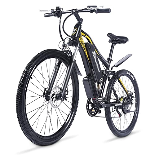 Electric Bike : WZW M60 Electric Bike for Adults - 27.5 inch 500W Ebike - 48V / 15Ah Removable Lithium Battery Mountain Bicycle Professional 7 Speed Gears