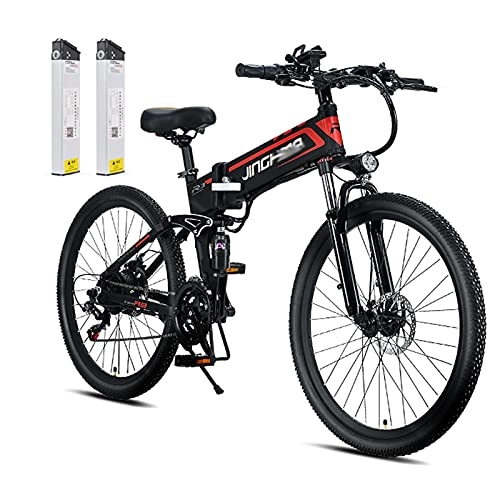 Electric Bike : WZW R3 800W Mountain Electric Bike 26inch Folding Ebike 48V / 10Ah Removable 2 Lithium Battery Electronic Bicycle 21 Speed Gears