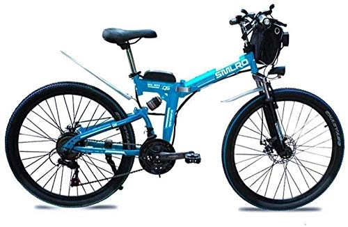 Electric Bike : X300 SSeir21 speed folding electric bicycle / 26 inch electric bicycle 350W 48V 10AH, 36V10AH350W BLue, 24 inch