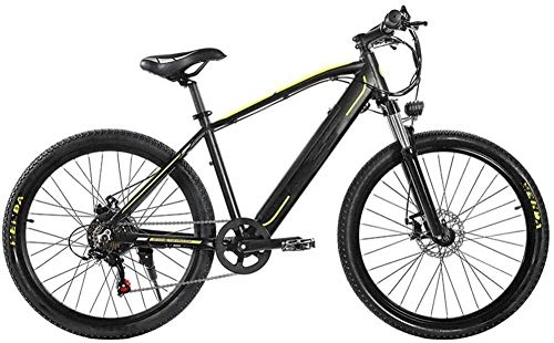 Electric Bike : XBSLJ Electric Bikes, Folding Bikes Mountain Bike Removable Lithium Battery Front Rear Disc Brake 26 inch 350W Brushless Motor 27 Speed 48V 10Ah for Adults-Black
