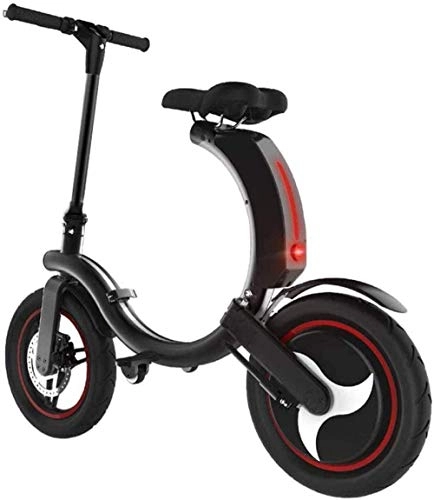 Electric Bike : XBSLJ Electric Bikes, Folding Bikes with Brake Vacuum Tire Foldable with Speed 35 Km Mileage 350W 30 Km / H for Sports Cycling Travel Commuting-Black