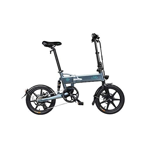 Electric Bike : XBSXP Folding Electric Bike 16Inch E-bike 250W Aluminum Electric Bicycle with Pedal for Adults and Teens, or Sports Outdoor Cycling Travel Commuting, Shock Absorption Mechanism