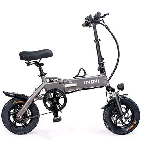 Electric Bike : XCBY Electric Bicycle, Folding E-Bike - 12-Inch Ultralight Electric Bicycle 15kg, 350w Motor 48v8a Lithium Battery, Maximum Speed 30km / H
