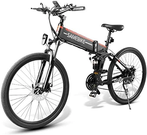Electric Bike : XCBY Folding E-Bike, Electric Bicycle 26-inch 48V 10.4Ah 350W, Folding Electric Mountain Bike 21 Speed