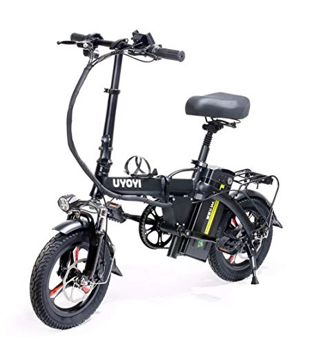 Electric Bike : XCBY Folding E-Bike, Electric Bikes For Adults - 400W Motor 48V Moped 14 Inch Manned Electric Bicycle USB Mobile Phone Charging 90KM