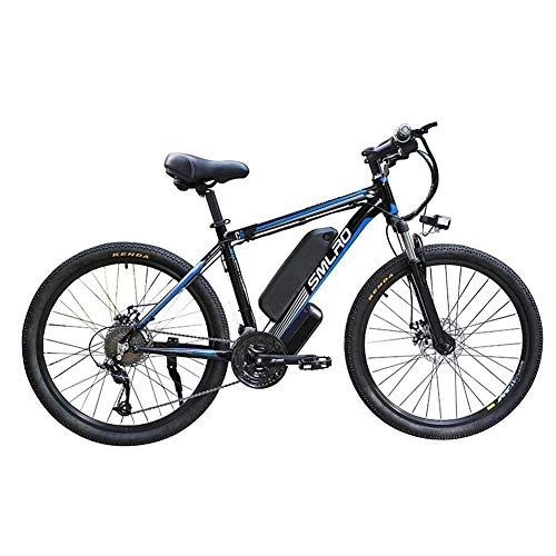 Electric Bike : Xcmenl 26" Electric Mountain Bike for Adults, 360W Aluminum Alloy Ebike Bicycle Removable, 48V / 10A Lithium Battery, 21-Speed Commute Ebike for Outdoor Cycling Travel Work Out, Blue