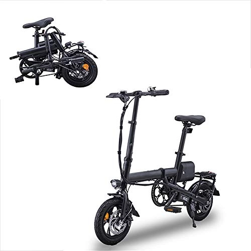 Electric Bike : XFSD Foldable Electric Bicycle, Mobile Lithium Battery Beach Snowmobile, 35km Long Battery Life, Maximum Speed 25km / h, Foldable Design, Portable, for Commuting, Outdoor