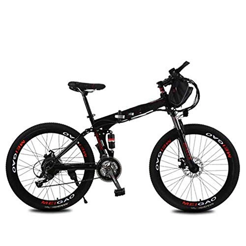 Electric Bike : xfy-01 Commuter Folding E-Bike, 250W Fat Tire Electric Bicycle, Electric Mountain Bike Lithium Battery Hydraulic Disc Brakes, 36V / 8Ah Lithium Battery
