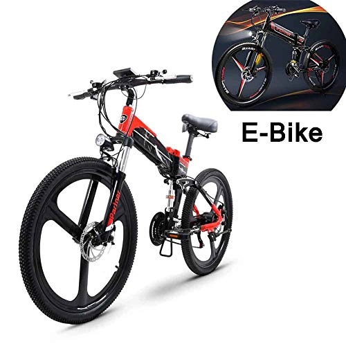 Electric Bike : xfy-01 Foldable Electric Bike, 48V Mountain Electric Bikes - 350W Motor - Removable Lithium Battery - 21 Speed Gear and Three Working Modes