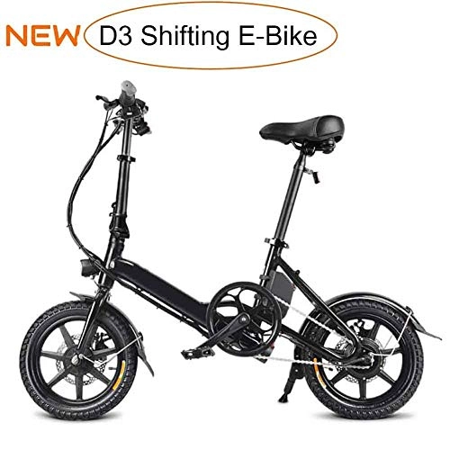 Electric Bike : xfy-01 Lightweight Electric Bicycle, 14In Folding for Adults with 3 Speed Mechanical Shifting for Outdoor Cycling Work Out Commuting