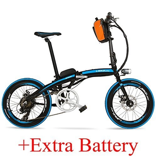Electric Bike : XHCP bicycle Mountain bike QF600 240W 48V 12Ah Portable 20 Inches Folding E Bike, Aluminum Alloy Frame Pedal Assist Electric Bike, Both Disc Brakes.