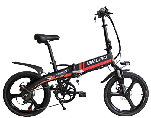 Electric Bike : XHHXPY Electric Bike Portable And Easy To Store in Caravan Short Charge Lithium-Ion Battery And Silent Folding Electric Bicycle 20 Inch Smart Moped Lithium Battery 48V350W, 02
