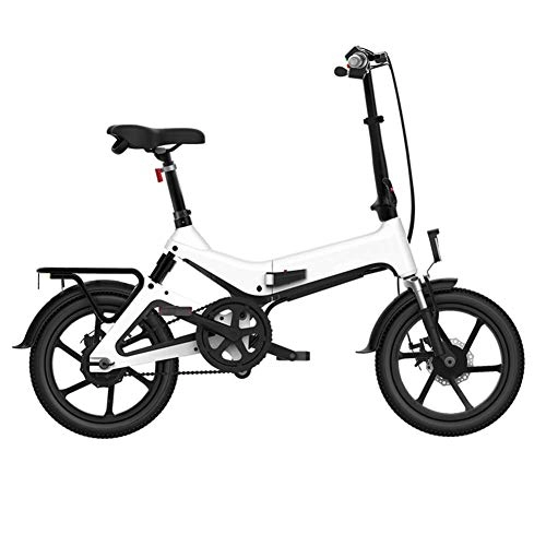 Electric Bike : XHJZ Electric Bike Foldable, Max Speed 25km / h, 16'' Magnesium alloy frame, Motor 350W, 36V Rechargeable Lithium Battery, Portable Folding Bicycle, G