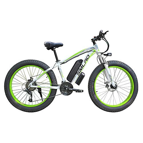 Electric Bike : Xiaotian 26 Inch Fat Tire Electric Bike, 500W / 1000W Sports Snow Bike 21 Speeds 38Km / H Mountain Bicycles with 48V 13AH Removable Lithium Battery Disc Brakes for Adults, 500W