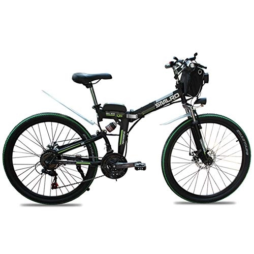 Electric Bike : Xiaotian Electric Folding Bike City Mountain Bike Adult Moped, Lithium Battery 48V 26 Inch Power Battery Car