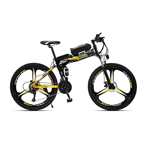 Electric Bike : XINDONG Electric Mountain Bike 26 Inch 21 Speed 36V Adult Electric Bike, 250W High Speed Brushless Motor 25KM / 30KM (Color : D)
