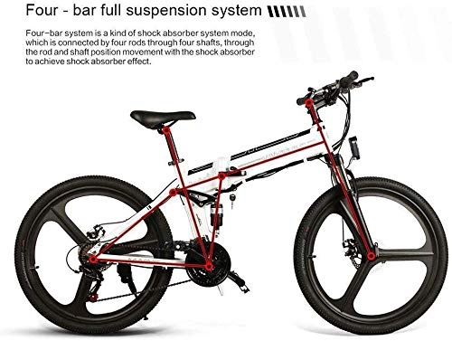Electric Bike : XINTONGLO 26 inches folding bike tire smart 350W motor electric bicycle battery is 10Ah maximum 35 km / H bike