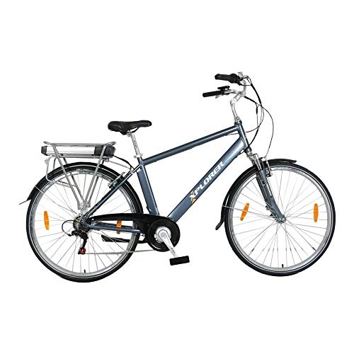 Electric Bike : Xplorer Electric Bicycle Silver Line 26
