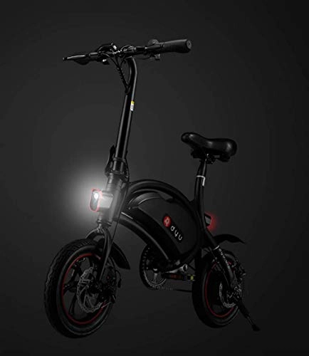 Electric Bike : XPZ00 Folding Electric Bike - Portable and Easy to Store in Caravan, Motor Home, Boat. Short Charge Lithium-Ion Battery and Silent Motor ebike with LCD Speed Display, Black