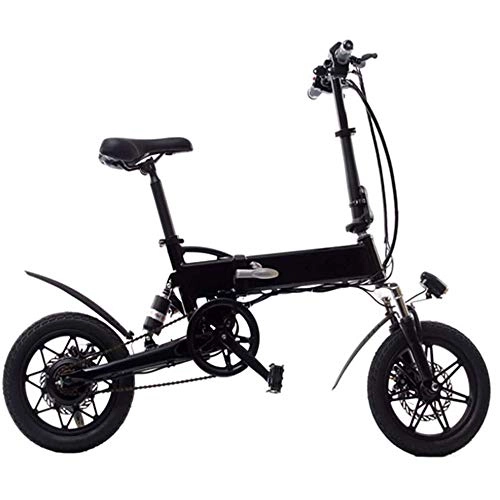 Electric Bike : XUE Electric Bike Foldable Bike With 250W Brushless Motor 12 Inch Wheel Max Speed 25 Km / h E-Bike For Adults And Commuters Black-36V5.2AH