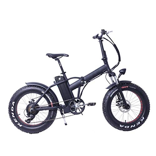 Electric Bike : XWZG Folding Mountain Electric Bike, Removable Lithium Ion Battery, Disc Brakes, LCD Display, 30KM / H, Driving Range 20-55KM, 6 Speeds 20 Inches