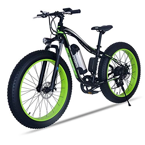 Electric Bike : XXCY 250w Electric Mountain Snow Bicycle Road Bike, 36v10.4ah Battery, 26 Inch Fat Tire, Shimano 21 Speed Ebike (green)