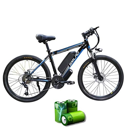 Electric Bike : XXCY C6 Electric Mountain Bike, 1000W 26'' Electric Bicycle with Removable 48V 15AH Lithium-Ion Battery Shimano 27 Speed Gear (Black blue)