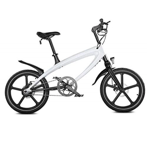 Electric Bike : XXZQQ Electric Bicycle Electric Mountain Bike Adult with 36V Lithium Ion Battery Smart Meter Bluetooth Audio Aluminum Frame 250W Powerful Motor, 20 Inch, White