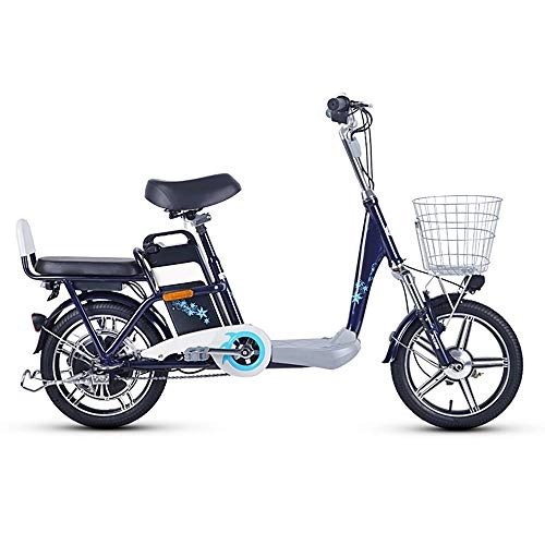 Electric Bike : Y.A Electric Car 48V14AH Lithium Battery Electric Bicycle Unisex Travel Ultra Long Battery Lithium Battery 16 Inch