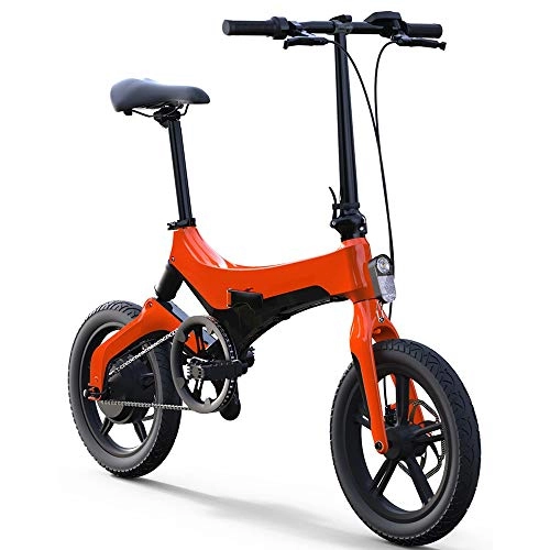 Electric Bike : Y.A Folding Electric Car Lithium Battery Mini Power Bicycle Electric Bicycle Magnesium Alloy Adult Travel Battery Car Power Battery Life 60KM16 Inch