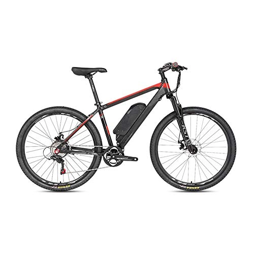 Electric Bike : YALIXI Electric bicycle, electric assist mountain bike, lightweight aluminum alloy frame, maximum speed 25KMH, lithium battery 36V250W10A, 26''*17'' black red