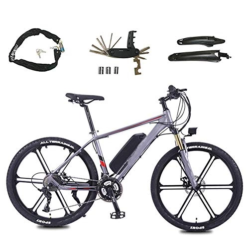 Electric Bike : YAMMY Electric Bikes, Men'S Mountain Bike Aluminum Alloy Cycling Bike All Terrain, 26" 36V 350W Removable Lithium Ion Battery Mountain Bike, (Exercise bikes)