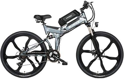 Electric Bike : YAOJIA Bycicles adult bike 26 Inch Electric Mountain Bike Off-Road 24 Speed Folding With Removable 48V Lithium-Ion Battery Hybrid Bikes For Men trek road bike