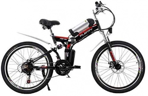 Electric Bike : YAOJIA Folding bycicles adult bike Folding Bikes 24 / 26 Inch Mountain E-bike With 8AH Lithium-Lon Battery | Adult Road Hybrid Cycling Bicycle trek road bike