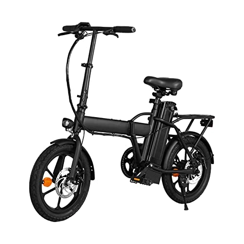 Electric Bike : YAOLAN Folding Electric Bike Ebike for Adults, 16" Electric Commuter Bicycle with 36V 7.5AH Removable Lithium-Ion Battery, Aluminum Alloy Portable Mountain Bike 250W Motor and Smart Adjustable Speed
