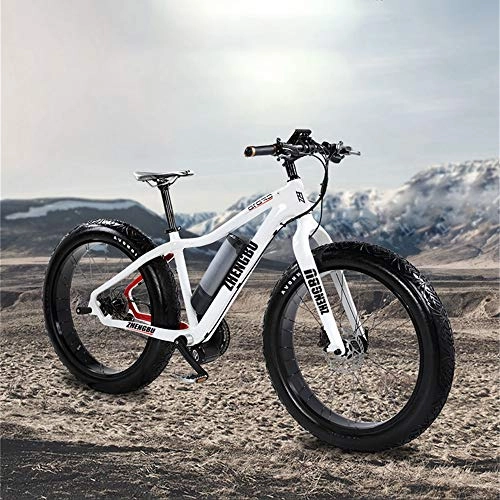 Electric Bike : YAUUYA Electric Bike 26-inch Fat Tire Mountain Bike With Comfortable Seats, Explosion-proof Snow Tires, Carbon Fiber Ultra-light Body, 150km Battery Life, 4.2-inch LCD Display, 9-speed
