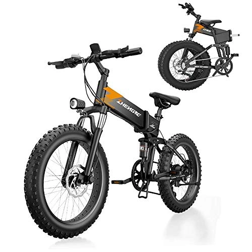Electric Bike : YAUUYA Foldable Mountain Bike E-bike Bike 400W, 20 Inch Fat Tire With 40V 10Ah Lithium Battery, City Bicycle Max Speed 25 Km / h, 200KG Load 3 Modes For Adults, Disc Brake, Lightweight