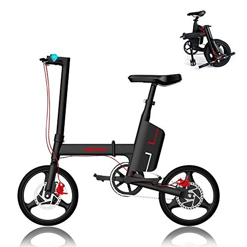 Electric Bike : YDWLLF Electric Bicycle 14inch Folding Electric Bikes 250w 36v 7.8ah Super Light E-Bike For Outdoor Cycling Travel Work Out And Commuting