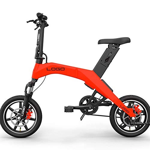 Electric Bike : YGWE Mini Folding Electric Car, Adult Two-wheel Mini Pedal Electric Car, Portable Folding Bicycle Battery, Outdoor Motorcycle Travel Bicycle