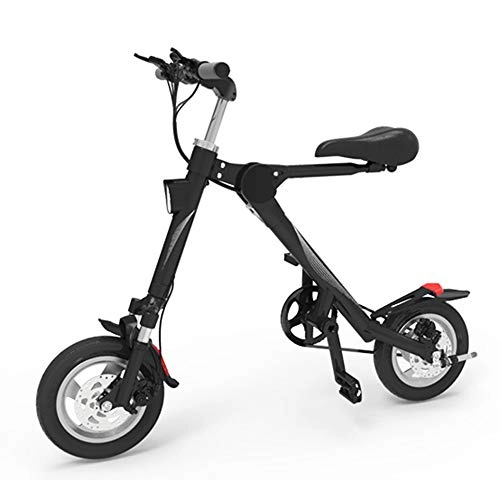 Electric Bike : YGWE Mini Folding Portable Electric Car, Adult Two-wheel Mini Pedal Electric Car, Lithium Battery Travel Battery Car, Outdoor Motorcycle Travel Bicycle