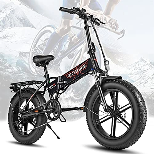 Electric Bike : YI'HUI Electric Bike Adult Electric Mountain Bike 750W E-Bike 20'' Electric Bicycle with Removable 48V 12.8Ah Battery, Professional 7 Speed Gear Electric Bicycle, Black
