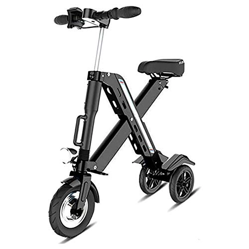 Electric Bike : YLJYJ Folding Electric Bicycle, Aluminum Alloy Frame Two-Wheel Mini Pedal Electric Car Maximum Speed 25 KM / H Adult Mini Electric Car, for Outdo(Exercise bikes)