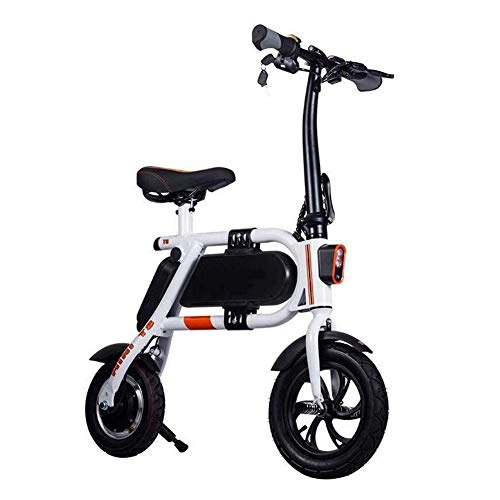 Electric Bike : YLJYJ Folding Electric Bike, Mini Electric Bicycle Adult Two-Wheel Mini Pedal Electric Car with LED Lighting Lithium Battery Bike Outdoors Adv(Exercise bikes)