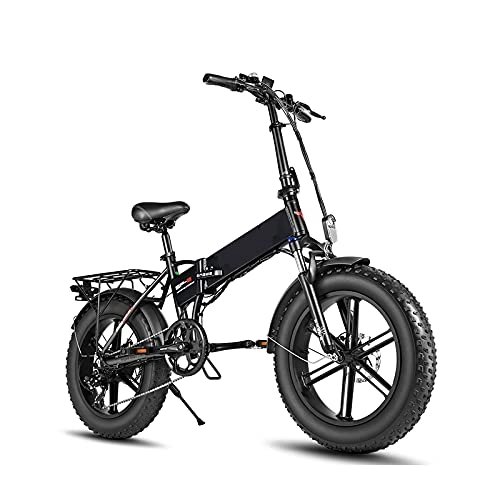 Electric Bike : YMLL 26" Folding Electric Bikes for Adult, Electric Commuter Bicycle with 750W Motor 48V 12.8Ah Lithium Battery 7-speed Gear, Black
