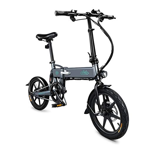 Electric Bike : yorten 16 Inch Variable Speed Folding Power Assist Eletric Bicycle Moped E-Bike 250W Brushless Motor 36V 7.8AH Grey / White, 6-Level Speed Shift