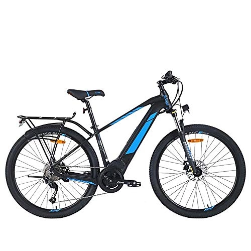 Electric Bike : YOUSR Electric Bicycle, Lithium Battery Leading 500 Power Mountain Bike 36V Built-in Lithium Battery 9-Speed 16 Inch Blue